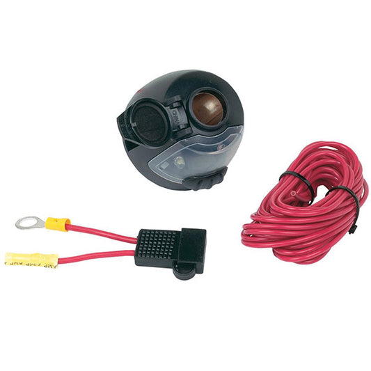 HOPKINS 12-VOLT SOCKET WITH LIGHT WIRE & FUSE (55125)