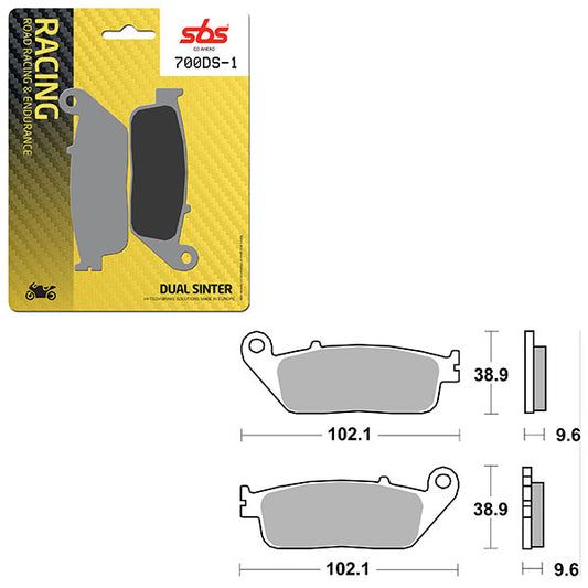 SBS DS-1 DUAL SINTER DYNAMIC RACING CONCEPT FRONT BRAKE PAD (6370700108)