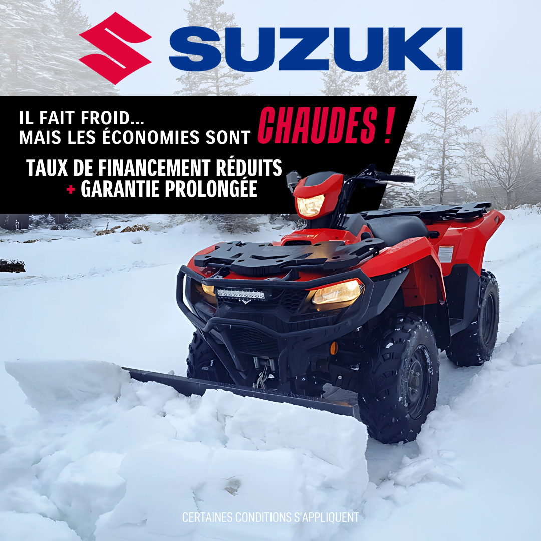 AMAZING REBATES AND FINANCING OPTIONS ON SUZUKI ATV!