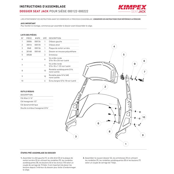 Kimpex SeatJack Passenger Seat (000122)