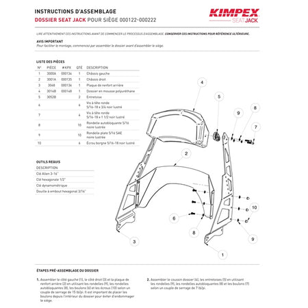 Kimpex SeatJack Passenger Seat (000122)