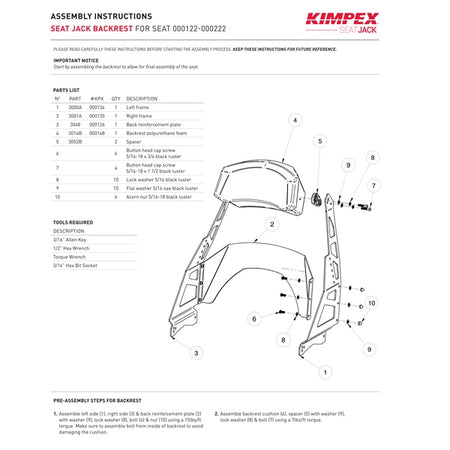 Kimpex SeatJack Passenger Seat (000222)
