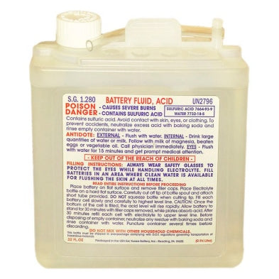 Yuasa Acid Bottle 32 oz (010362)