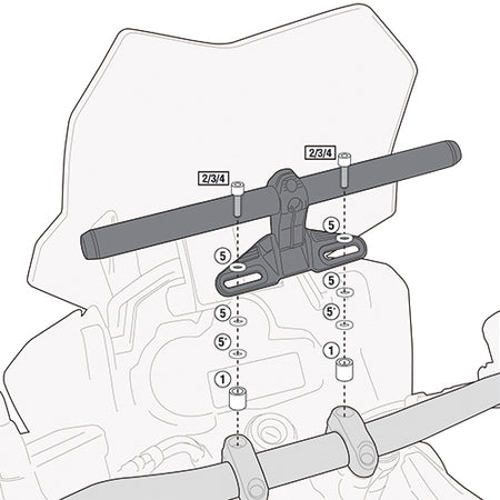 GIVI S900A/S901A Mounting Kit (076-01SKIT)