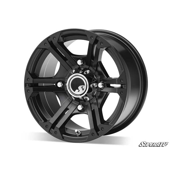 SuperATV 12in Bandit Wheels H-Series - Black (BAN-14/7-4/156HBLK12)