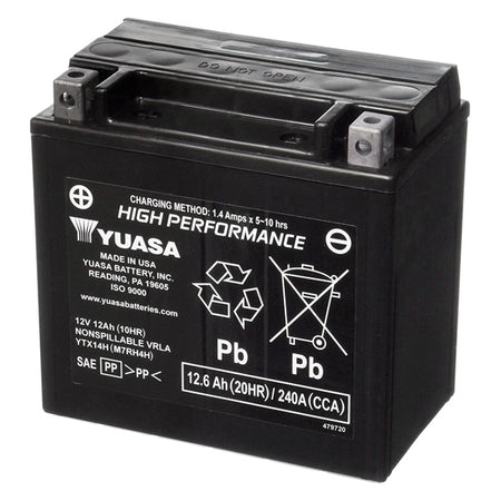 Yuasa Battery Maintenance Free AGM Factory Activated (038007)