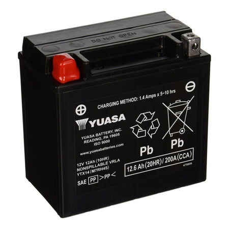 Yuasa Battery Maintenance Free AGM Factory Activated (038169)