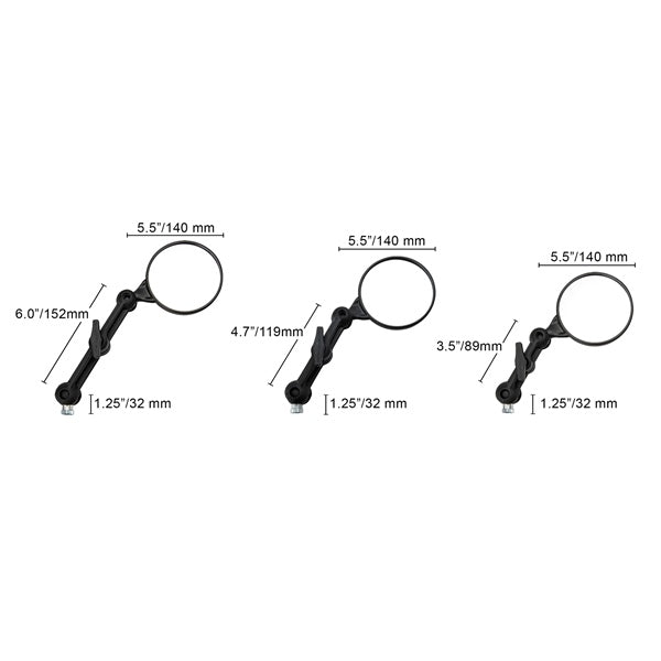 DoubleTake Mirror Dual Sport Mirror with 6" Long Arm (047507)