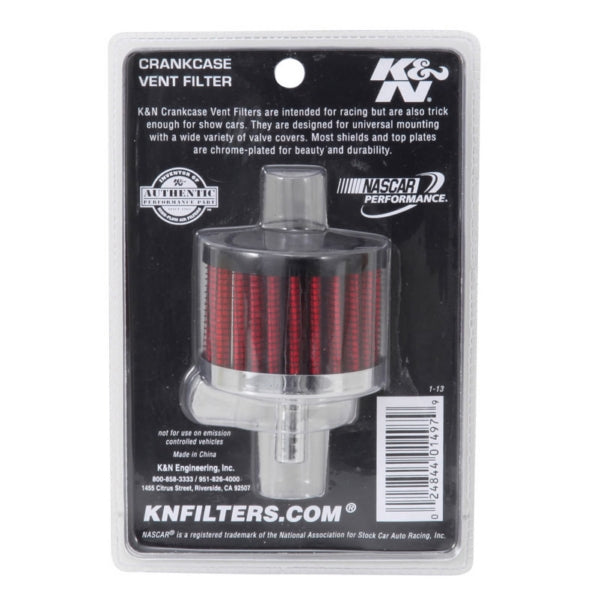 K&N Steel Base Crankcase Vent One Piece (076361)
