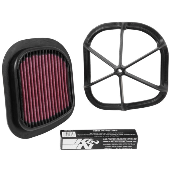 K&N Filtre à air d'origine à grand débit (076966)