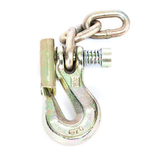 Portable Winch Grab Hook with Latch & 3 Chain Links (078018)