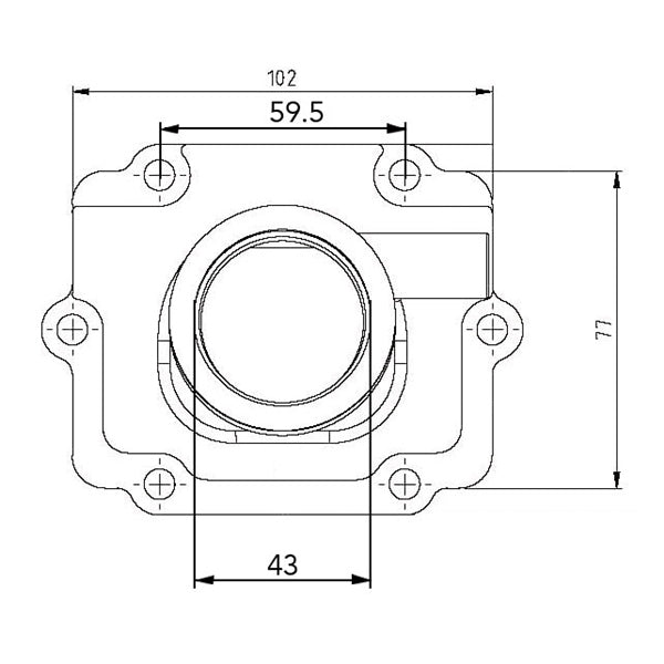 Kimpex Carburetor Adapter Mounting Flange (301734)