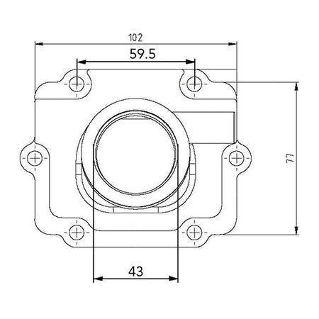 Kimpex Carburetor Adapter Mounting Flange (301734)