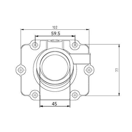 Kimpex Carburetor Adapter Mounting Flange (104606)