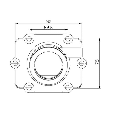 Kimpex Adaptateur d’admission de carburateur (104609)