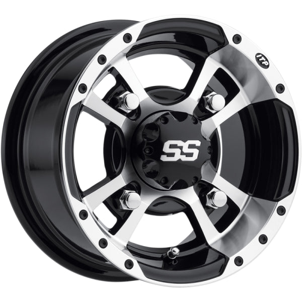 SS112 SPORT WHEEL 10X5 4/144 3+2 FRONT MACH-BLACK