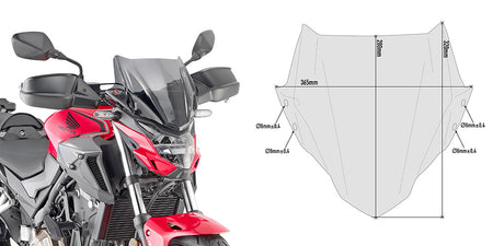 GIVI Specific Windshield SMOKE (28X365CM) (076-1176A)