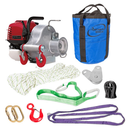 Portable Winch GX35 Gas-Powered Winch with Accessories (118196)