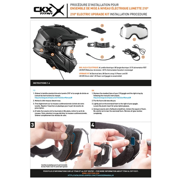 CKX Electric 210° Goggles Lens with Adjustable Ventilation & Accessories (120098)