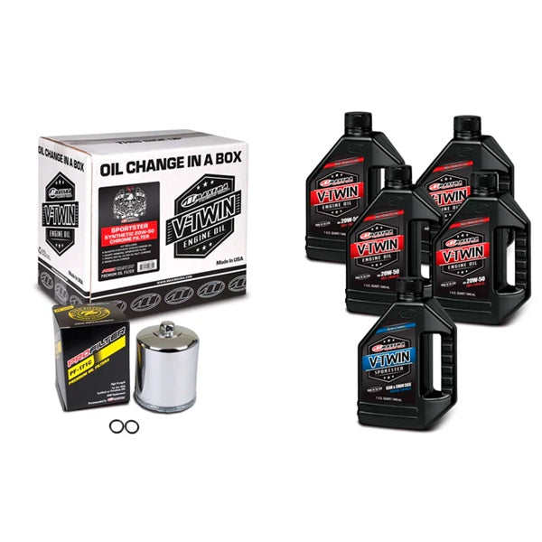 Maxima V-Twin Oil Change Kit - 20W-50 (144610)
