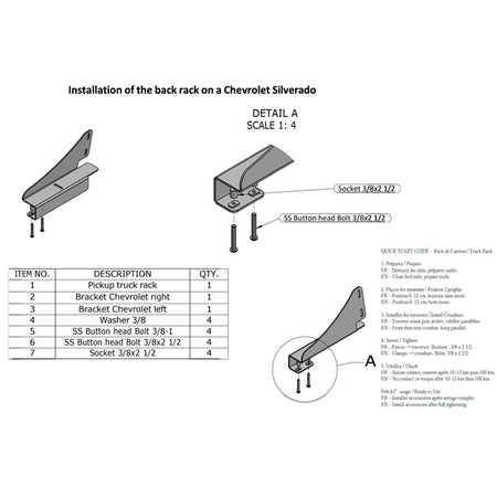 Bison Bumpers Mounting Bracket (160341)