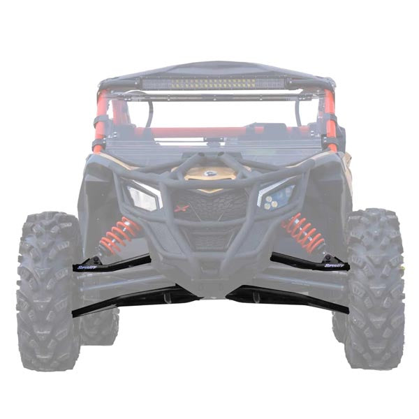 SuperATV High-Clearance A-Arms - Black w/ Keller Perf. Ball Joints (AA-CA-X3RS-002HCBK02)