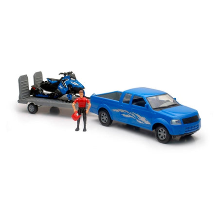 New Ray Toys Pick Up Scale Model with Polaris Snowmobile (202890)