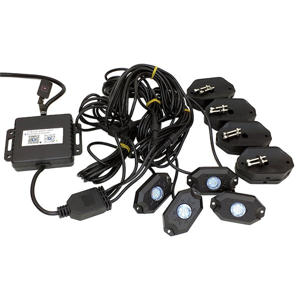 Quake LED Lumières RVB Accent Rock avec contrôleur Quad-Lock (222799)