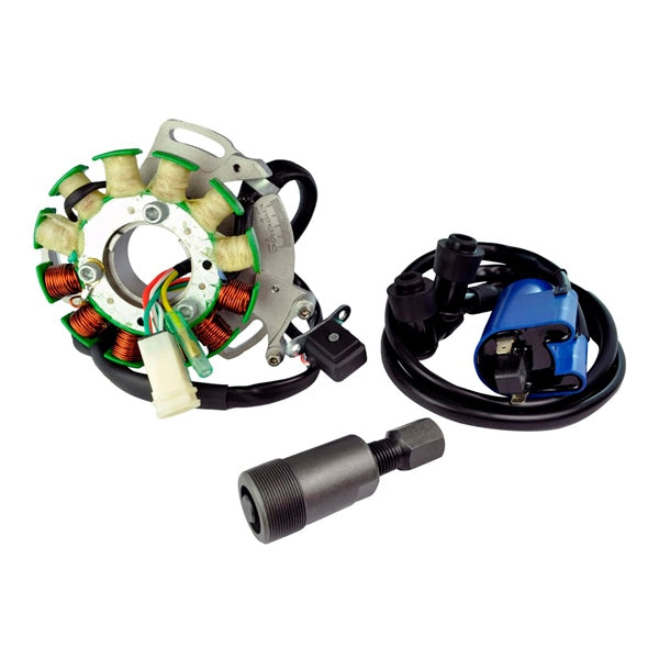 Kimpex HD Stator 100 W, External Ignition Coil, and Flywheel Puller Kit (345459)