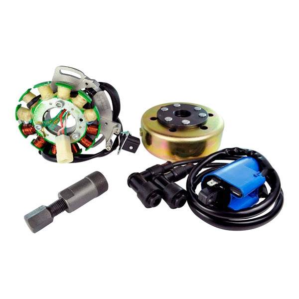 Kimpex HD Stator 100 W, External Ignition Coil, Flywheel and Puller Kit (345475)