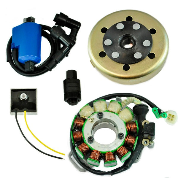 Kimpex HD Ensemble de stator 200W, régulateur, bobine d'allumage, volant moteur et extracteur (345532)