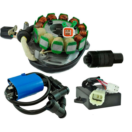 Kimpex HD Stator 200W, Regulator, CDI Box, Ignition Coil and Flywheel Puller Kit (345584)