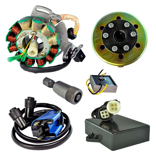 Kimpex HD Stator 200W, Regulator, CDI Box, Ignition Coil, Flywheel and Puller Kit (345595)
