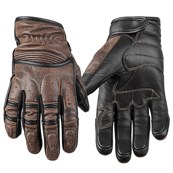 Speed and Strength Rust and Redemption Men's Leather Gloves
