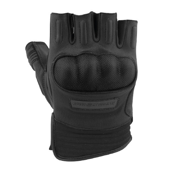 Speed and Strength Men's Tough as Nails fingerless Motorcycle Gloves