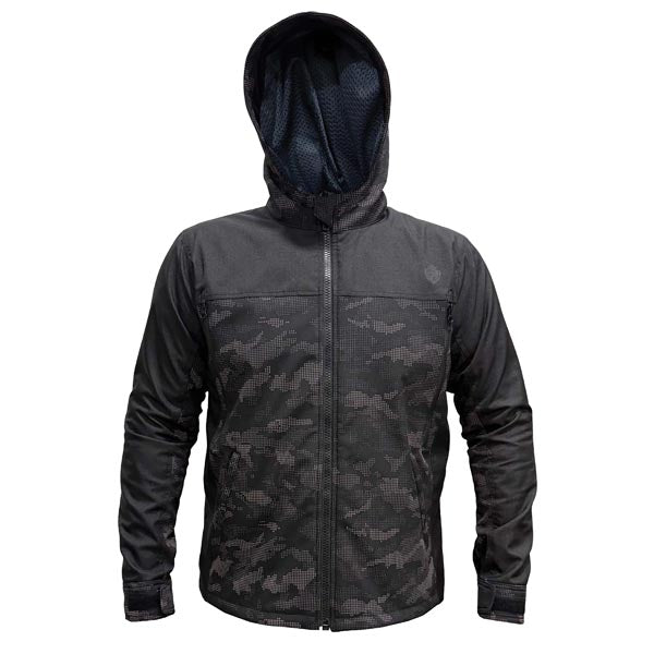 Helgrade Men's Teller Reflective Moto Hoody Jacket