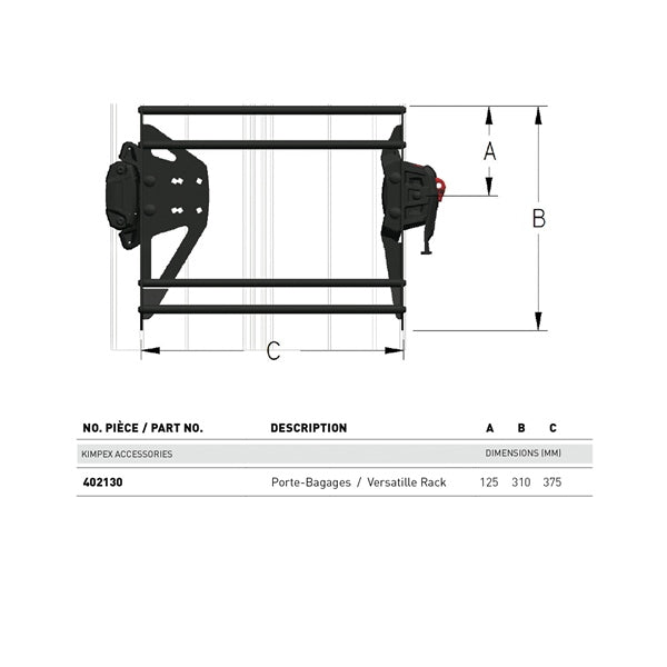 Kimpex Connect Porte-bagages polyvalent Kimpex Connect (402130)