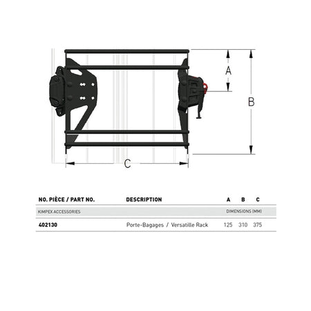 Kimpex Connect Porte-bagages polyvalent Kimpex Connect (402130)