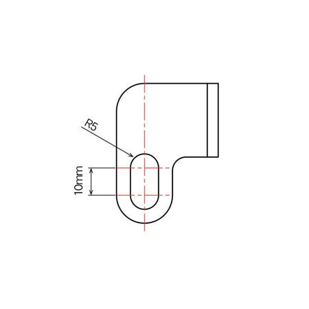DRC/ZETA/UNIT Adjustable Mounting Bracket Mirror Hole (428273)