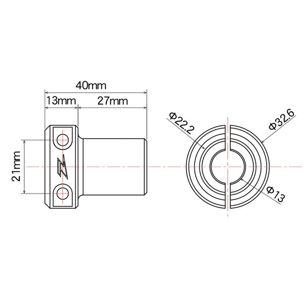 DRC/ZETA/UNIT Adjustable Bar Mount Conversion Adapter (428275)