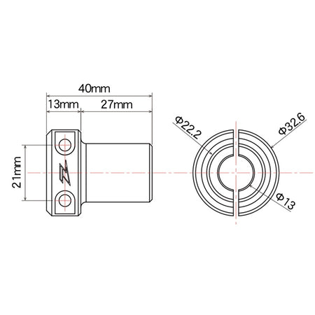 DRC/ZETA/UNIT Adjustable Bar Mount Conversion Adapter (428275)