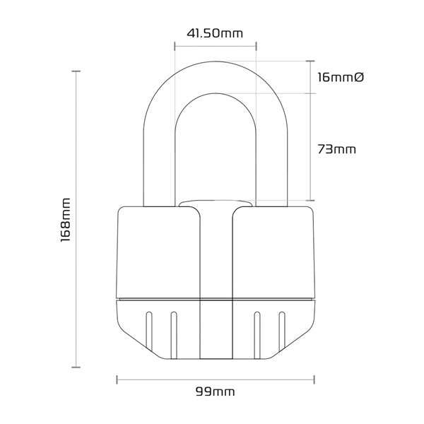 Oxford Products Boss Alarm 16 mm Lock and Chain (470906)