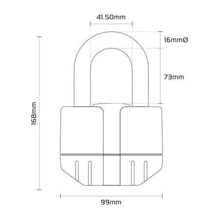 Oxford Products Boss Alarm 16 mm Lock and Chain (470906)