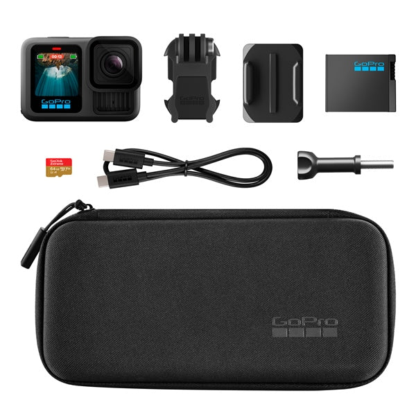 GoPro HERO13 Black Camera Bundle with microSD card and case (494000)