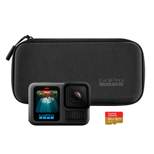 GoPro HERO13 Black Camera Bundle with microSD card and case (494000)
