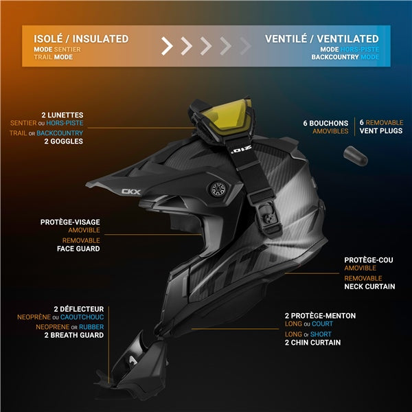 CKX Titan Original Carbon Helmet - Trail and Backcountry (507253)