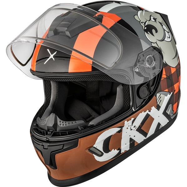 CKX RR24Y  Helmet — ATV/Motorcycle/Snowmobile/Winter Atv Lumberjack Double Shield