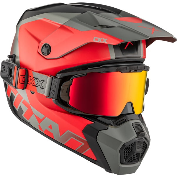 CKX Titan AMS Helmet — Nunavut Double Shield REVO RED MIRROR/Smoke