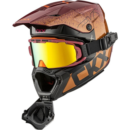 CKX Titan AMS Helmet — Vaneer Double Shield Revo Mirror gold/Smoke