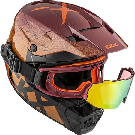 CKX Titan AMS Helmet — Vaneer Double Shield Revo Mirror gold/Smoke